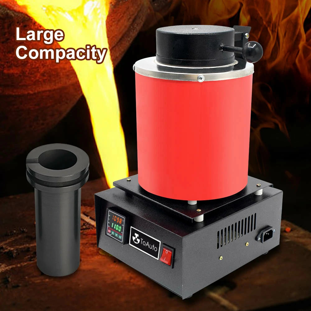 Front view of the 3KG gold melting furnace