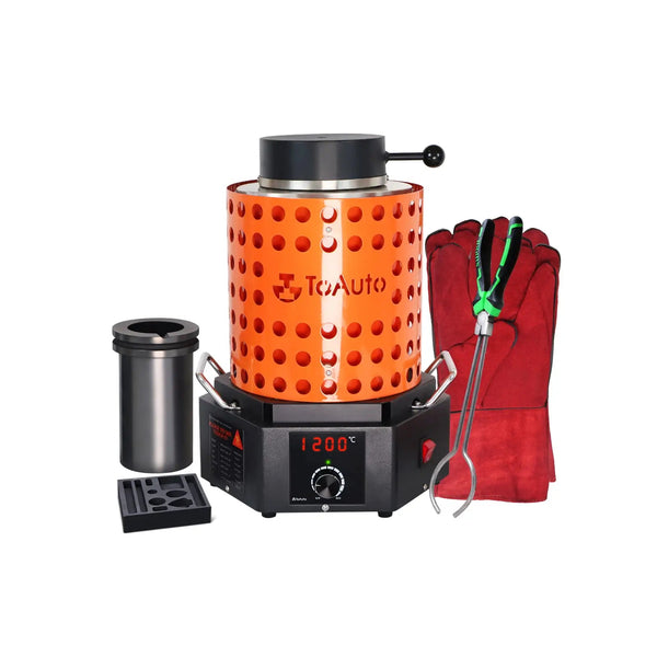 ToAuto 5KG resistance gold melting furnace with digital PID controller