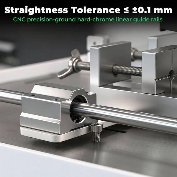 Precision Long Axis CNC Clamp Module 6-8 Inch High Precision Vise Guide Rail Slider Kit with Safety Shield ToAuto Tool