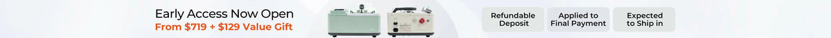 ToAuto smart metal cutting saw pre-order banner showing refundable deposit and bonus gift for early buyers