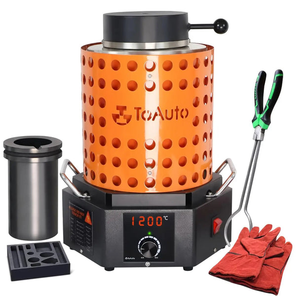 3KG Resistance Gold Melting Furnace 1800W ToAuto Metal Studio