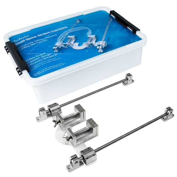 Precision Long Axis CNC Clamp Module 6-8 Inch High Precision Vise Guide Rail Slider Kit with Safety Shield ToAuto Tool