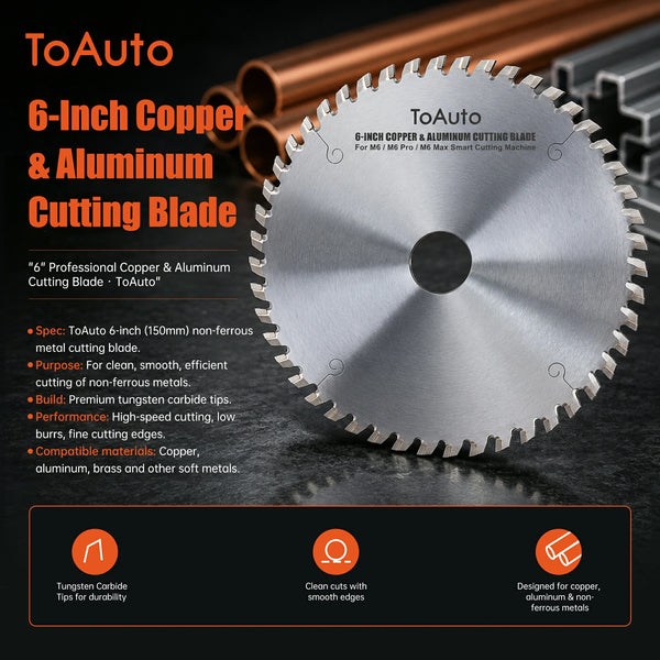 ToAuto 6-Inch Metal Cutting Saw Blade for Aluminum, Copper and Mild Steel