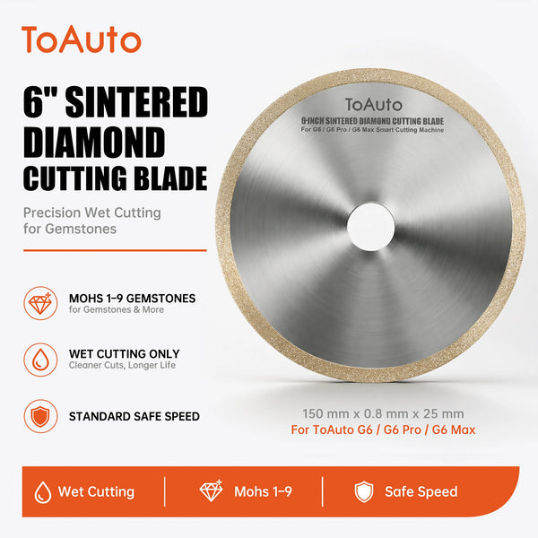 ToAuto 6-Inch Diamond Lapidary Saw Blade for Gemstone and Rock Cutting
