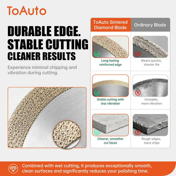 ToAuto 8-Inch Diamond Lapidary Saw Blade for Gemstone and Rock Cutting