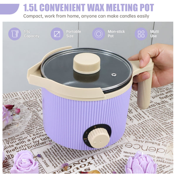 TOAUTO Handheld 1.5L Small Wax Melting Pot Purple - ToAuto Tool