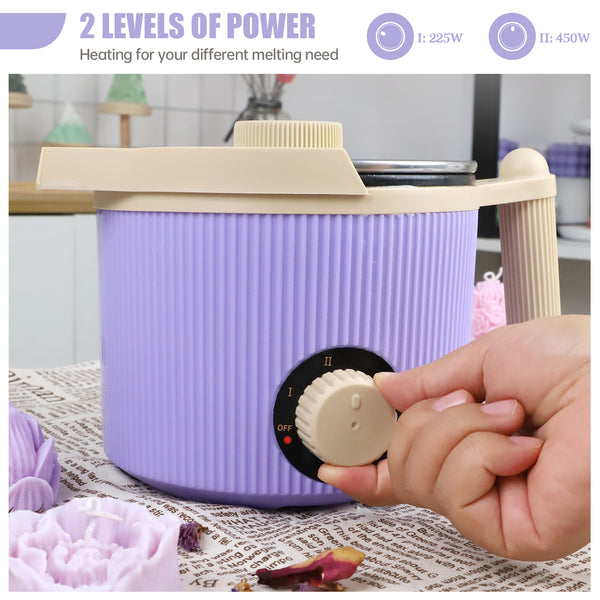 TOAUTO Handheld 1.5L Small Wax Melting Pot Purple - ToAuto Tool