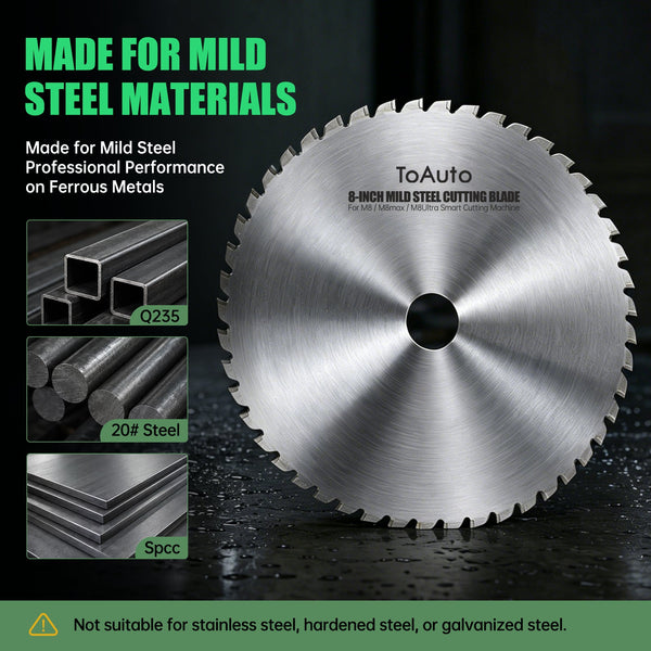 ToAuto 8-Inch Mild Steel Cutting Blade for Low-Carbon Steel Toautotoolglobal