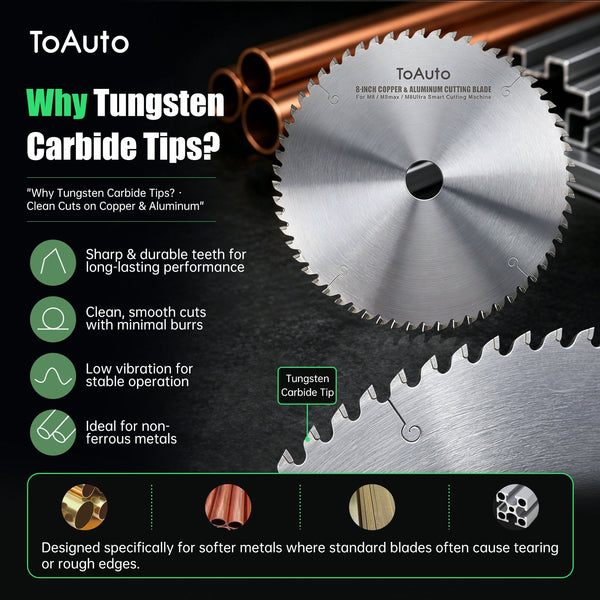 ToAuto 8-Inch Copper & Aluminum Cutting Blade for Non-Ferrous Metals Toautotoolglobal