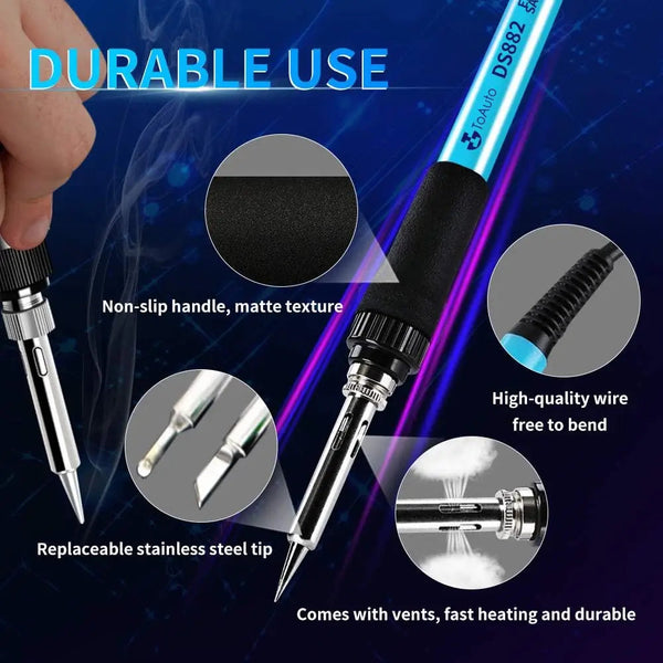 DS882 Soldering Station 2 in 1 Soldering Iron Hot Air Gun ToAuto Metal Studio