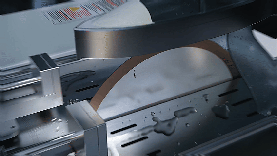 GIF showing the high rotation speed of ToAuto smart cutter, powerful 5000rpm motor for fast, smooth metal and gemstone precision cutting.