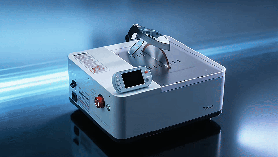 Animated GIF displays internal mechanism of ToAuto smart cutter, ultra precise cutting accuracy up to 0.1mm for metal and gemstone jewelry processing.