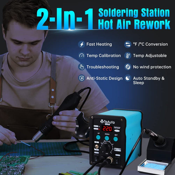 8786D-Pro Soldering Station Hot Air Gun - ToAuto Tool